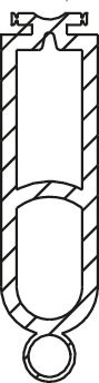 F-Profil P6 Torabschlussprofil (1Stk. = 1 Ring = 25m)