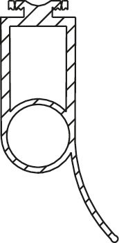 F-Profil P4 Torabschlussprofil (1Stk. = 1 Ring = 25m)
